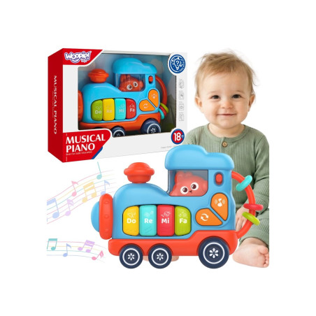 WOOPIE BABY 59189 Interaktywne muzyczne pianinko lokomotywa