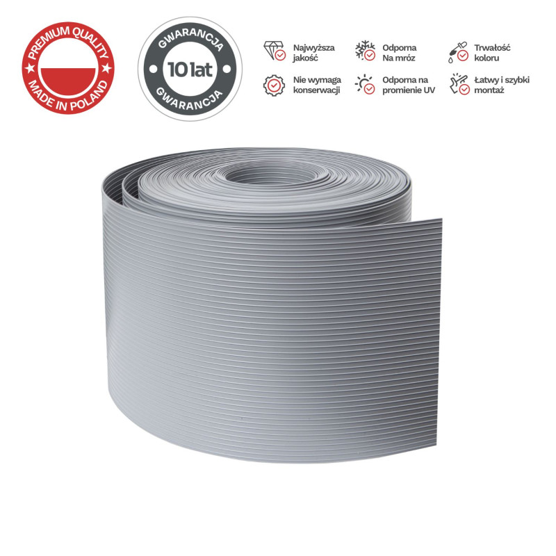 Taśma ogrodzeniowa ROLKA 26mb CLASSIC 19cm PROTECTO™ SZARA