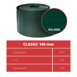 Taśma ogrodzeniowa ROLKA 26mb CLASSIC 19cm PROTECTO™ ZIELONA