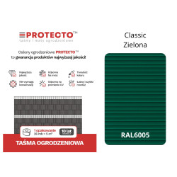 Taśma ogrodzeniowa ROLKA 26mb CLASSIC 19cm PROTECTO™ ZIELONA