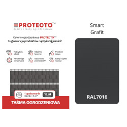 Taśma ogrodzeniowa  ROLKA 26mb SMART 19cm PROTECTO™ GRAFIT