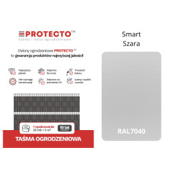Taśma ogrodzeniowa ROLKA 26mb SMART 19cm PROTECTO™ SZARA