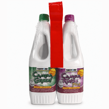 Płyny do toalet ZESTAW 2 x 1,5L Camp Green i Campa Rinse Plus