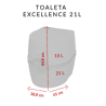 Toaleta turystyczna THETFORD EXCELLENCE 21L przenośna z pompką elektryczną  92306