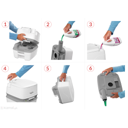 Toaleta turystyczna THETFORD PORTA POTTI 365 przenośna z pompką tłokową - 92820