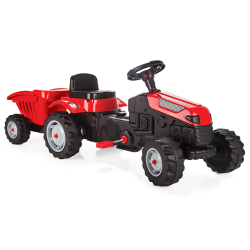 ARTYK 073168 PILSAN Traktor na pedały z przyczepą czerwony
