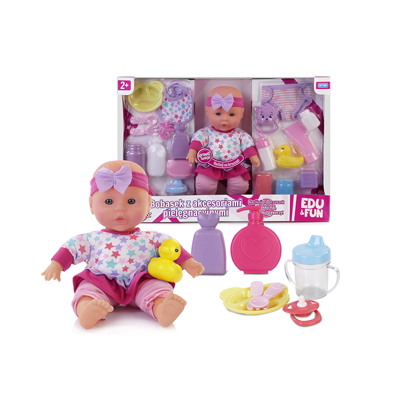 ARTYK 121692 Lalka EDU&FUN Bobasek z akcesoriami pielęgnacyjnymi 32 cm