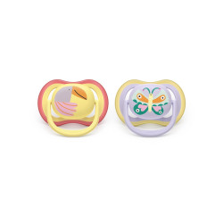 AVENT SCF087/04 Smoczek Ultra Air 0-6m 2 szt. ptak/motyl