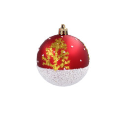 Bombki choinkowe 7cm kpl 6 szt CZERWONE W2