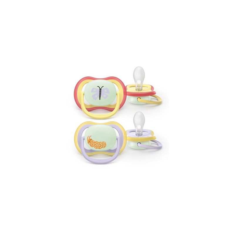 AVENT SCF376/25 Smoczek STHR AIR NIGTTIME 0-6 motyl/gąsienica
