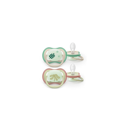 AVENT SCF376/31 Smoczek Ultra Air Night 6-18m oliwka / liście