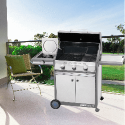Grill gazowy stacjonarny MERIDIAN 3 ze stali nierdzewnej