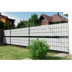 Taśma ogrodzeniowa PASKI 6 x 2,55mb ORANGE 19cm PROTECTO™ SZARA + 12 klipsów GRATIS