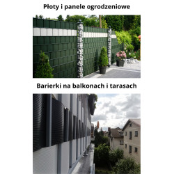 Taśma ogrodzeniowa PASKI 6 x 2,55mb ORANGE 19cm PROTECTO™ ZIELONA + 12 klipsów GRATIS