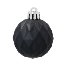 Zestaw 16 Eleganckich Bombek Kamai Christmas Decoration® o Średnicy 4 cm – Kolor Antracyt
