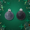 Zestaw 16 Eleganckich Bombek Kamai Christmas Decoration® o Średnicy 4 cm – Kolor Antracyt