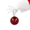 Ekskluzywna Bombka Choinkowa od Kamai Christmas Decoration® - Kolor Burgund, Komplet 4 Sztuk