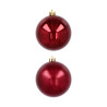 Ekskluzywna Bombka Choinkowa od Kamai Christmas Decoration® - Kolor Burgund, Komplet 4 Sztuk