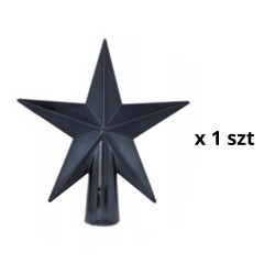 Komplet 19 Bombek Choinkowych Kamai Christmas Decoration® - Kolor Antracyt z Gwiazdą na Czubek
