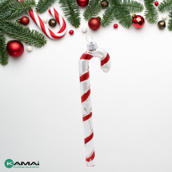 Eleganckie Ozdoby Świąteczne "Laseczka Cukrowa" z Szkła od Kamai Christmas Decoration®