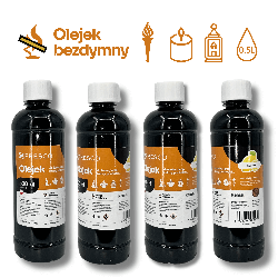 Paliwo olej do lamp, pochodni i świec 500ml CYTRYNOWY