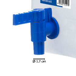 Kanister na wodę pitną z kranikiem i odpowietrznikiem, tworzywo HDPE, 20L
