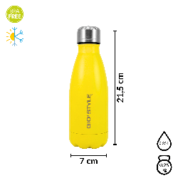 Butelka termiczna Kamai Gio Style, stal nierdzewna, żółta, pojemność 0,35L