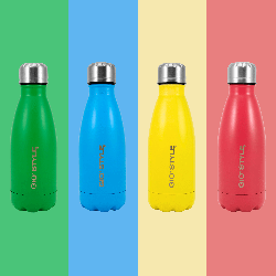 Butelka termiczna Kamai Gio Style, stal nierdzewna, czerwona, pojemność 0,35L