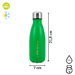 Butelka termiczna Kamai Gio Style, stal nierdzewna, zielona, pojemność 0,35L