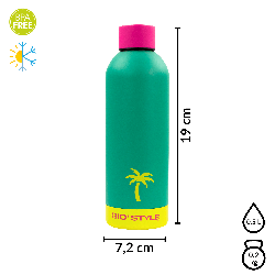 Butelka termiczna Kamai Gio Style, stal nierdzewna, zielona, pojemność 0,5L