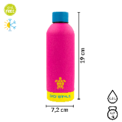 Butelka termiczna Kamai Gio Style, stal nierdzewna, różowa, pojemność 0,5L