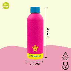 Butelka termiczna Kamai Gio Style, stal nierdzewna, różowa, pojemność 0,5L
