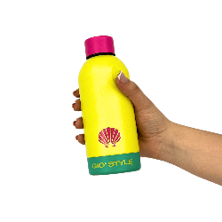 Butelka termiczna Kamai Gio Style, stal nierdzewna, żółta, pojemność 0,5L