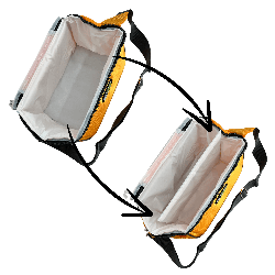 Torba lunchowa Kamai Gio Style na ramię, pomarańczowa, pojemność 7L