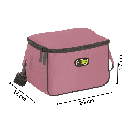 Torba lunchowa Kamai Gio Style na ramię, pastelowy róż, pojemność 7L
