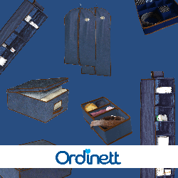 BLUE niebieski organizer na płaszcz 65x100cm