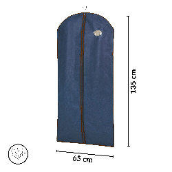 BLUE niebieski organizer na płaszcz 65x135cm