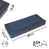 BLUE niebieski organizer do szafy na suwak 120x50x15cm