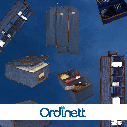 BLUE niebieski organizer do szafy na suwak 120x50x15cm