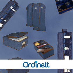 BLUE niebieski organizer do szafy na suwak 120x50x15cm