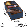 BLUE niebieski organizer do szuflady 3 przegrody 30,5x15,5x10cm