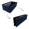 BLUE niebieski organizer do szuflady 3 przegrody 30,5x15,5x10cm