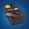 BLUE niebieski organizer do szuflady 3 przegrody 30,5x15,5x10cm