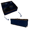 BLUE niebieski organizer do szuflady 11 przegród 30,5x30,5x10cm