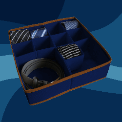 BLUE niebieski organizer do szuflady 11 przegród 30,5x30,5x10cm