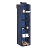BLUE niebieski wiszący organizer do szafy 5 przegród 30X30X120cm