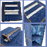 BLUE niebieski wiszący organizer do szafy 5 przegród 30X30X120cm