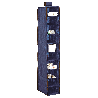 BLUE niebieski wiszący organizer do szafy 10 przegród 20x29x120 cm