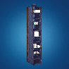 BLUE niebieski wiszący organizer do szafy 10 przegród 20x29x120 cm