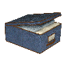BLUE niebieski organizer do szafy z pokrywą oraz oknem 50x40x25cm